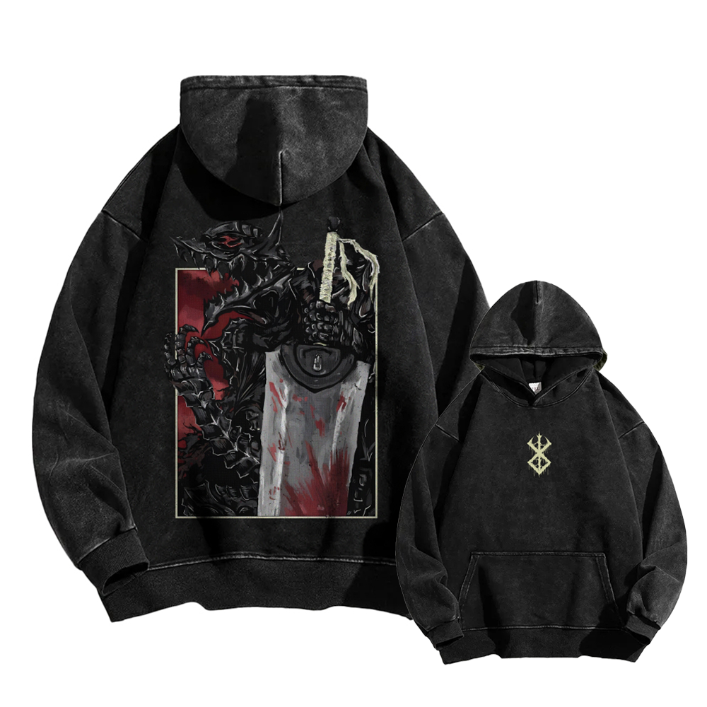 Berserk Casual Washed Hoodie 2509021402