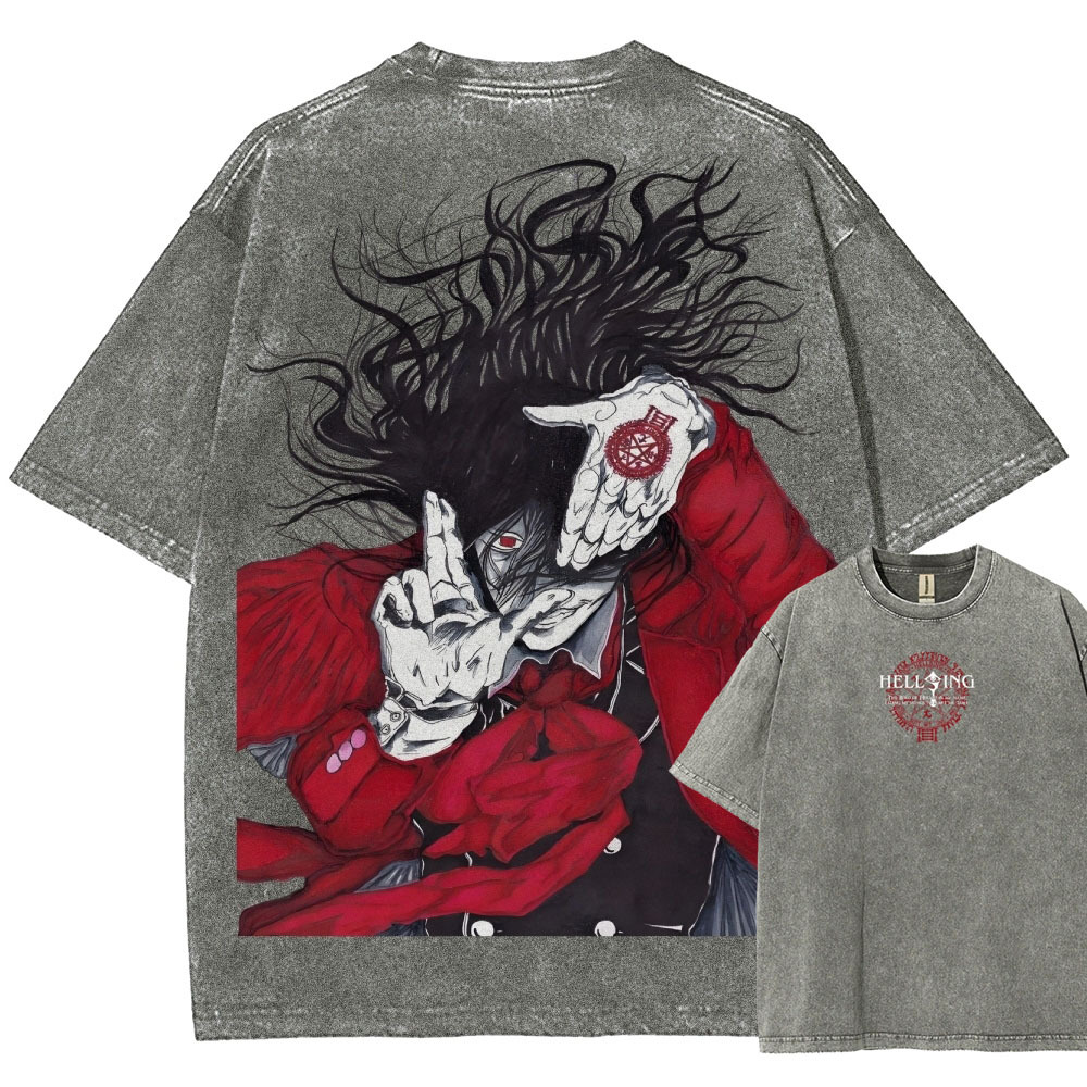 Hellsing Unisex Ultimate Vampire Unisex Fit Washed T-Shirt 2502000154