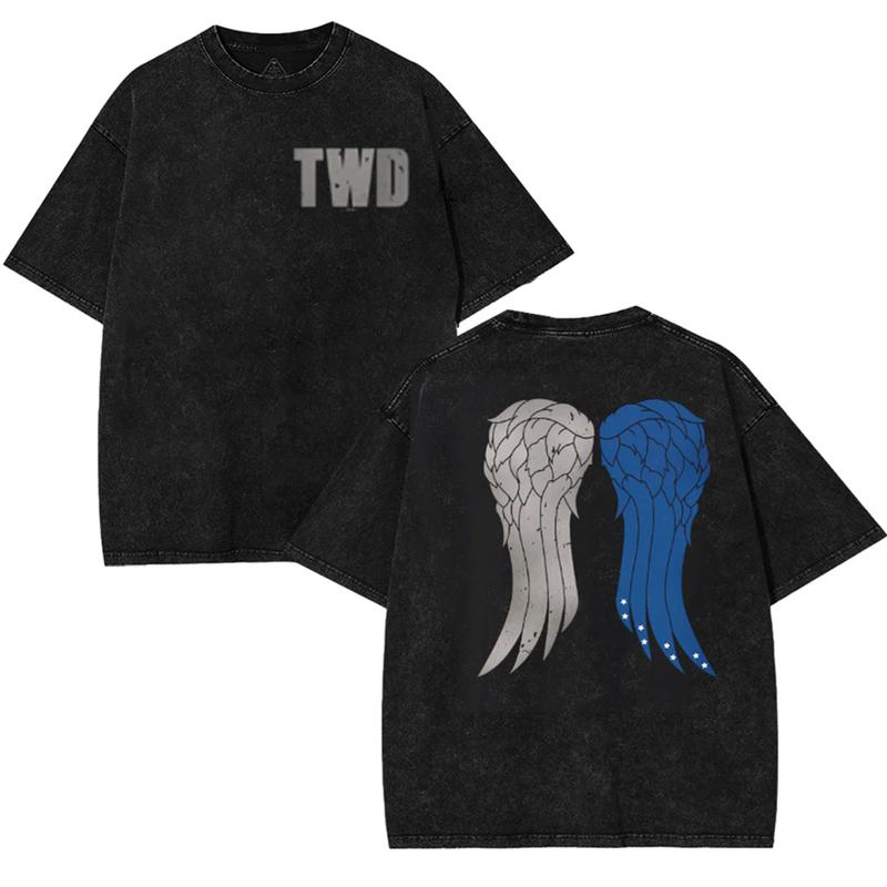 The Walking Dead Washed Tee Heavyweight Cotton T-shirt