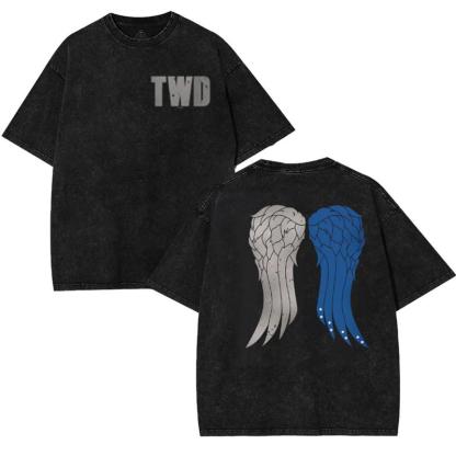 The Walking Dead Washed Tee Heavyweight Cotton T-shirt