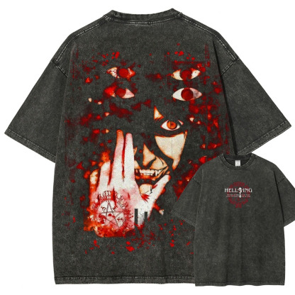 Hellsing Unisex Ultimate Vampire Unisex Fit Washed T-Shirt 2502000115
