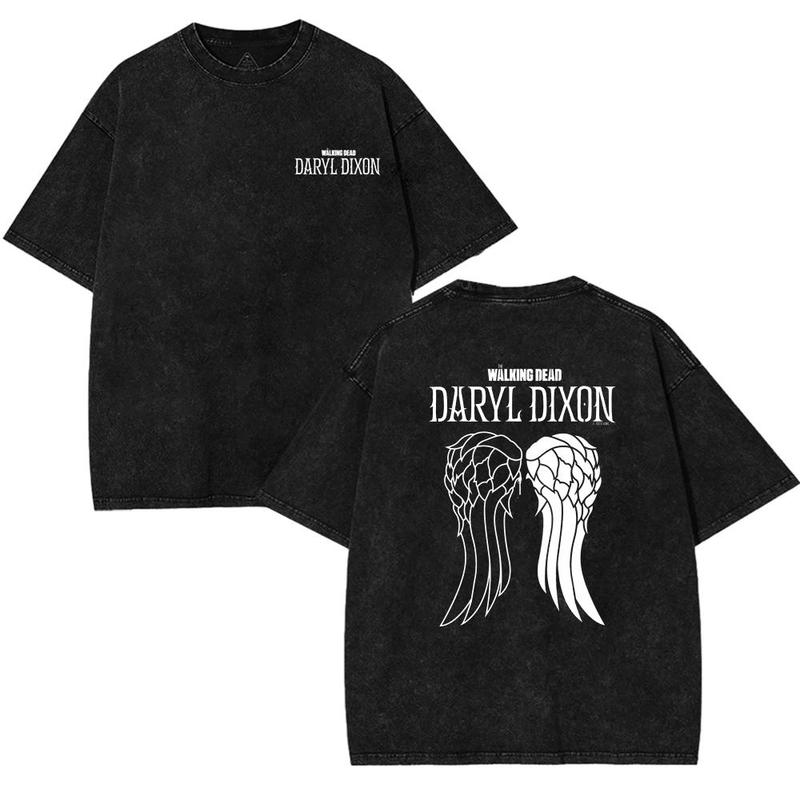 The Walking Dead Washed Tee Heavyweight Cotton T-shirt