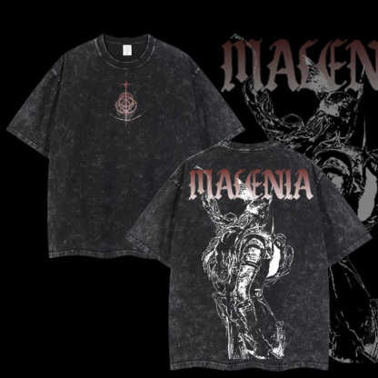 Elden Ring Retro Limited Vintage Malenia-Blade of Miquella Game Oversized Washed T-Shirt