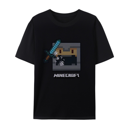 Minecraft Fight Ready cotton graphic T-Shirt 