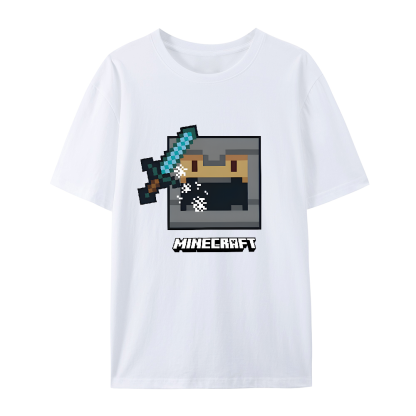 Minecraft Fight Ready cotton graphic T-Shirt 