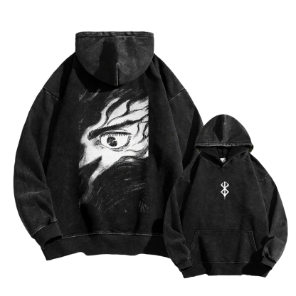 Berserk Casual Washed Hoodie 2509021408