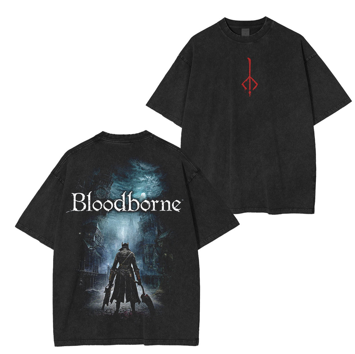 Retro-Style Bloodborne Cover Dark Souls Washed Unisex T-Shirt