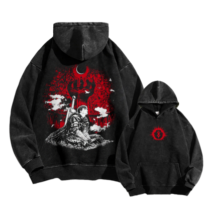 Berserk Casual Washed Hoodie 2509021400