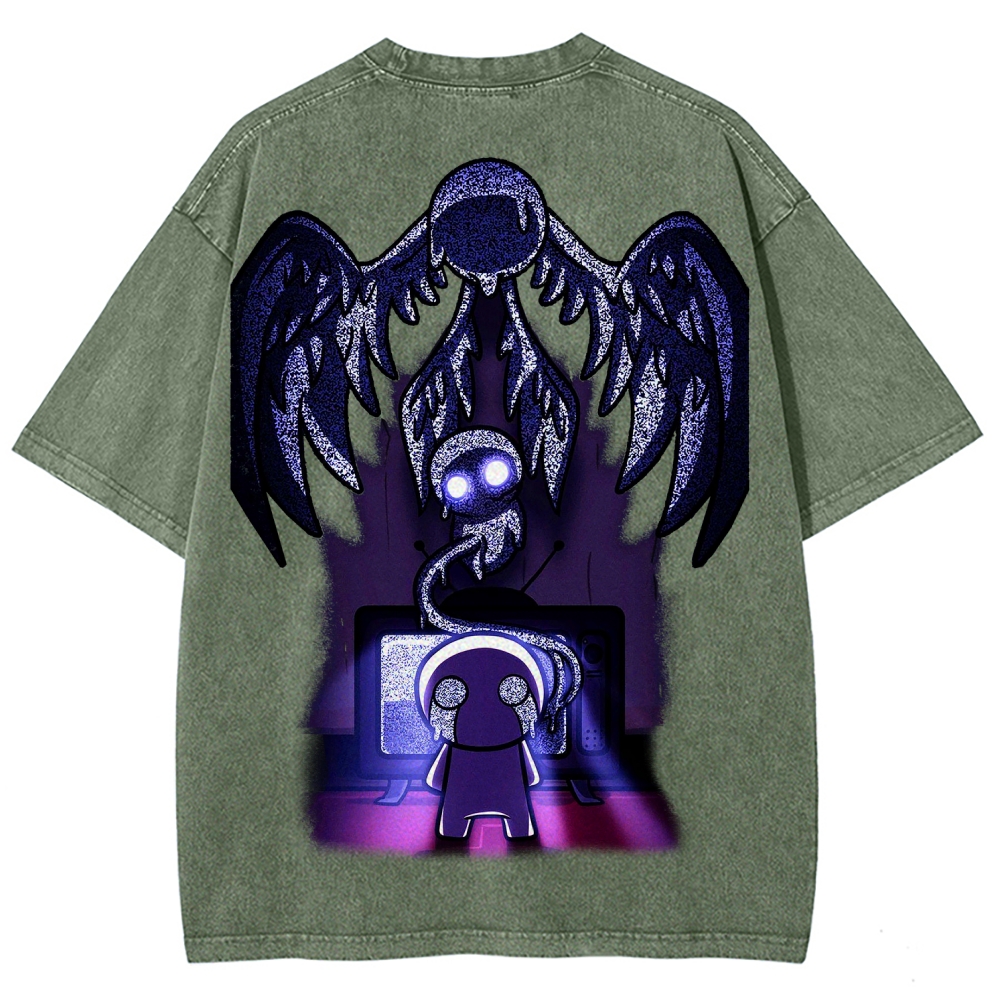 Who am I? The binding of Isaac Unisex Fit Washed T-Shirt 2601000776