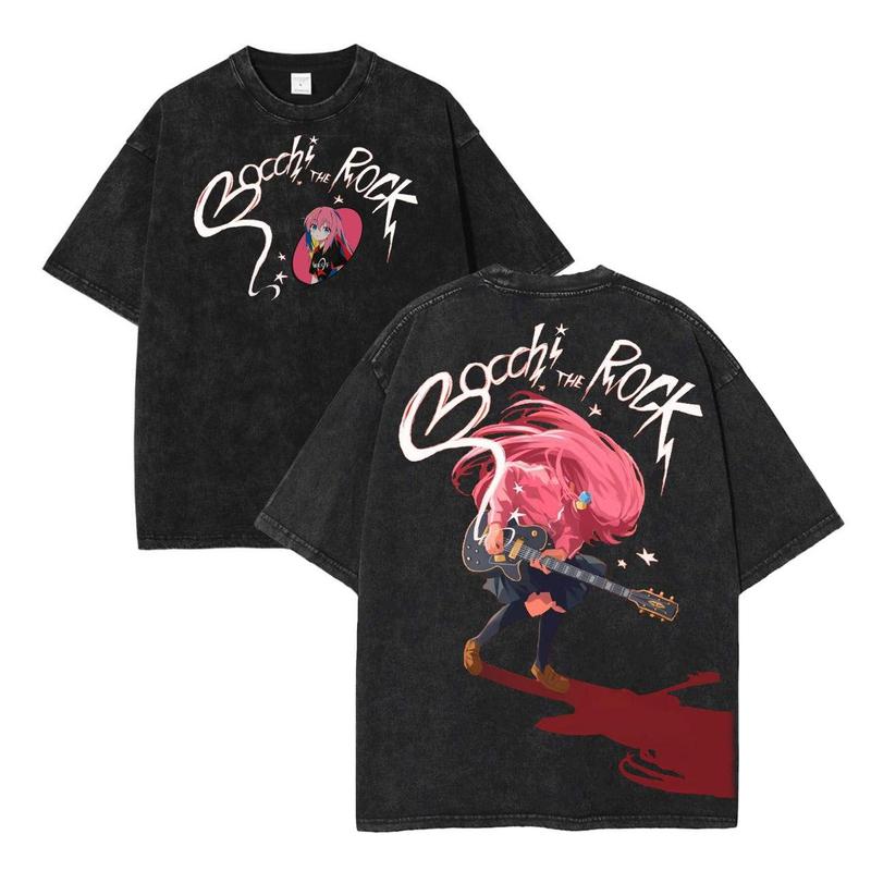 Bocchi The Rock Music Anime Graphic Tees Vintage Streetwear T-Shirt