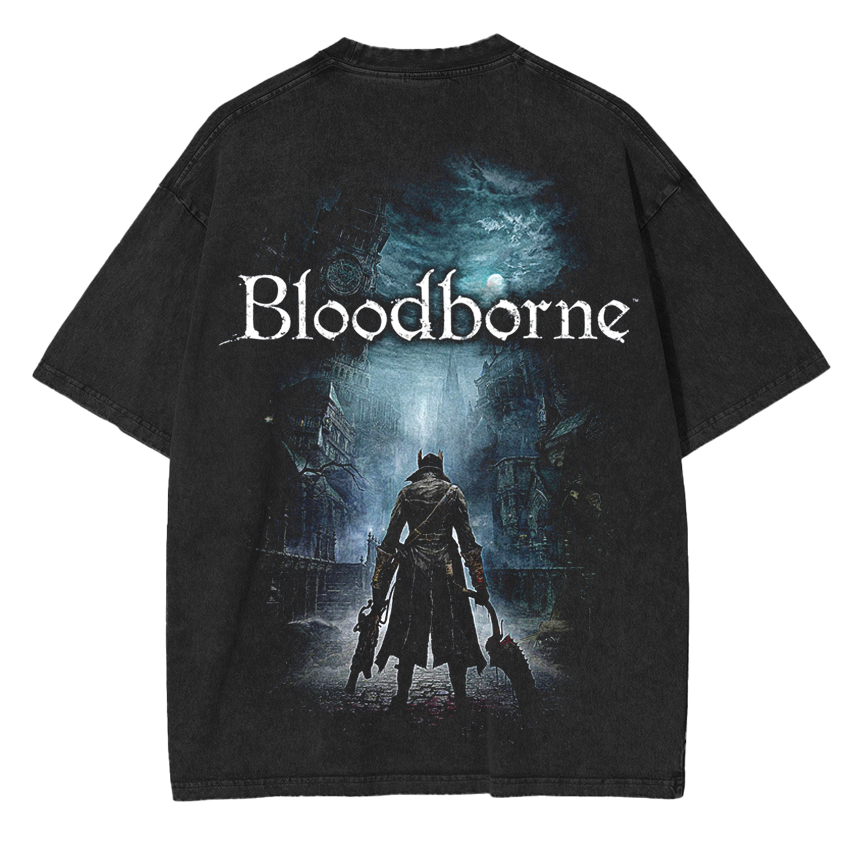 Retro-Style Bloodborne Cover Dark Souls Washed Unisex T-Shirt