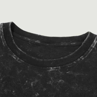 Attack on Titan Anime Acid Washed Oversize T-Shirt Eren Jeager Anime Tee Gift For Him