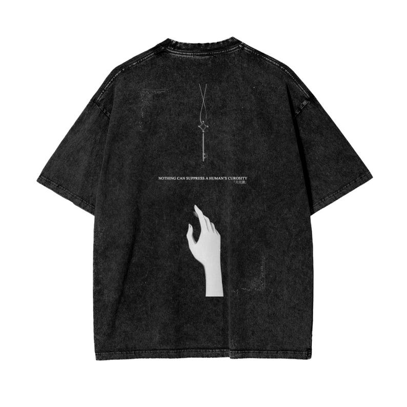 Attack on Titan Anime Acid Washed Oversize T-Shirt Eren Jeager Anime Tee Gift For Him