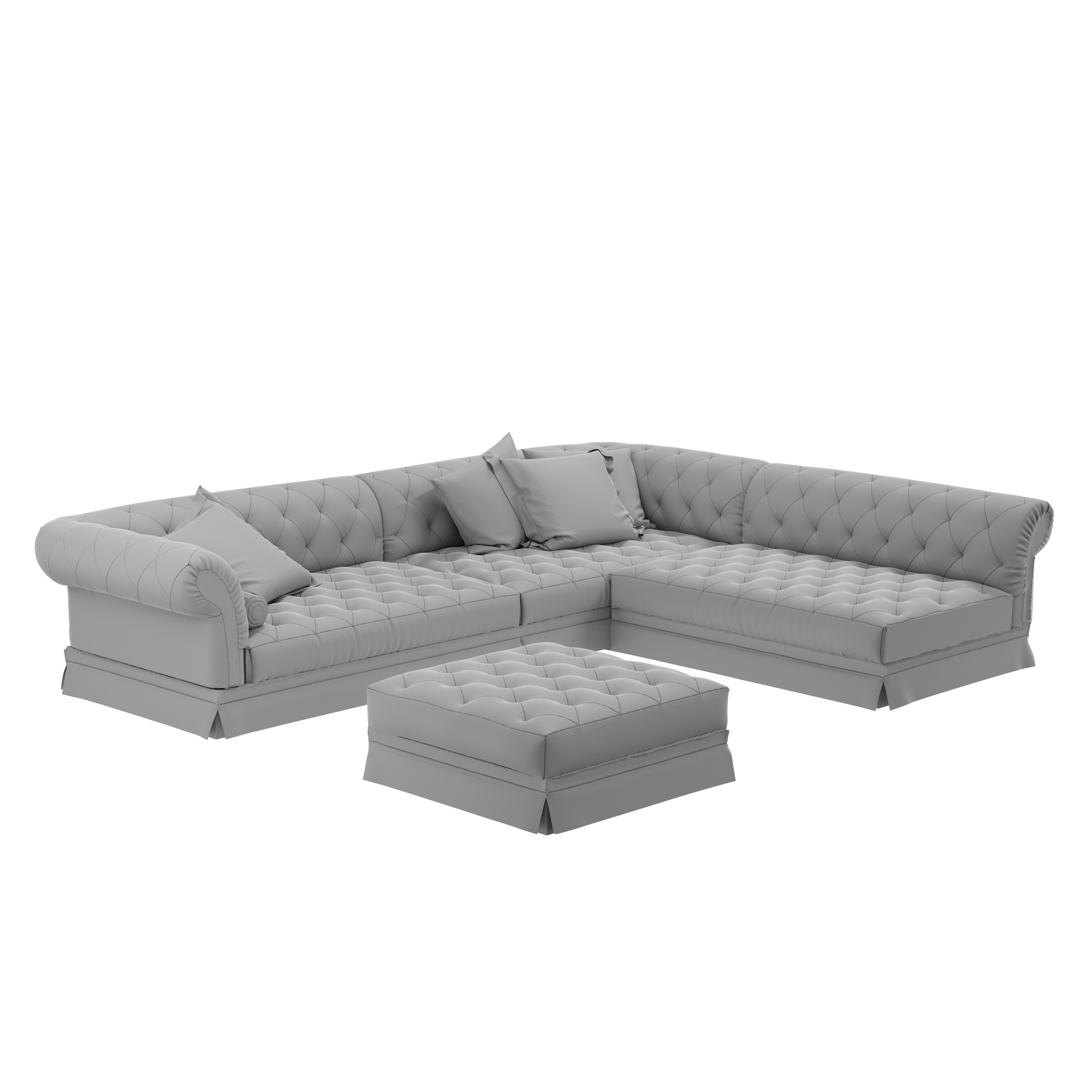 Dark Grey Cow Top Leather Sofa