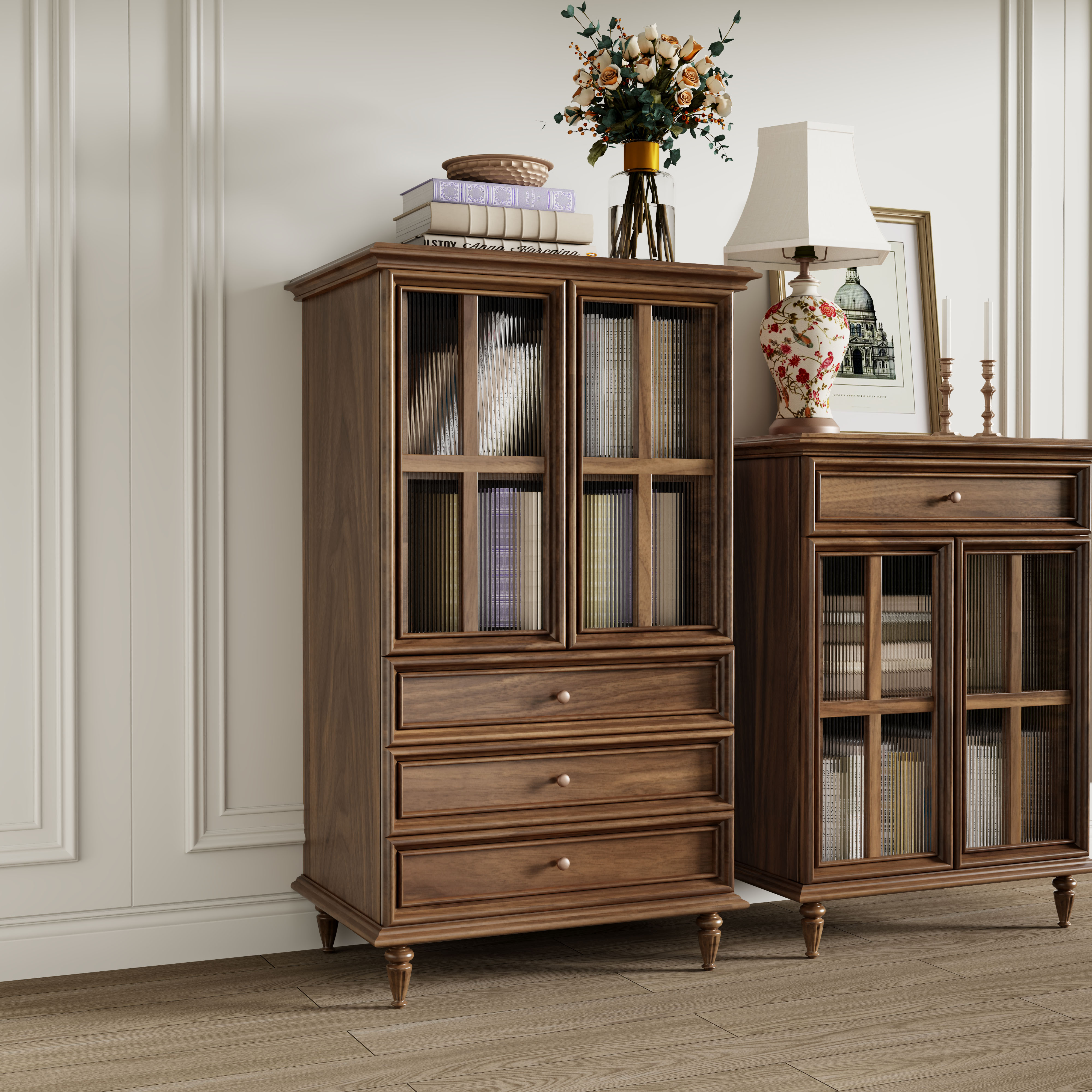 Glass Door Storage Cabinet