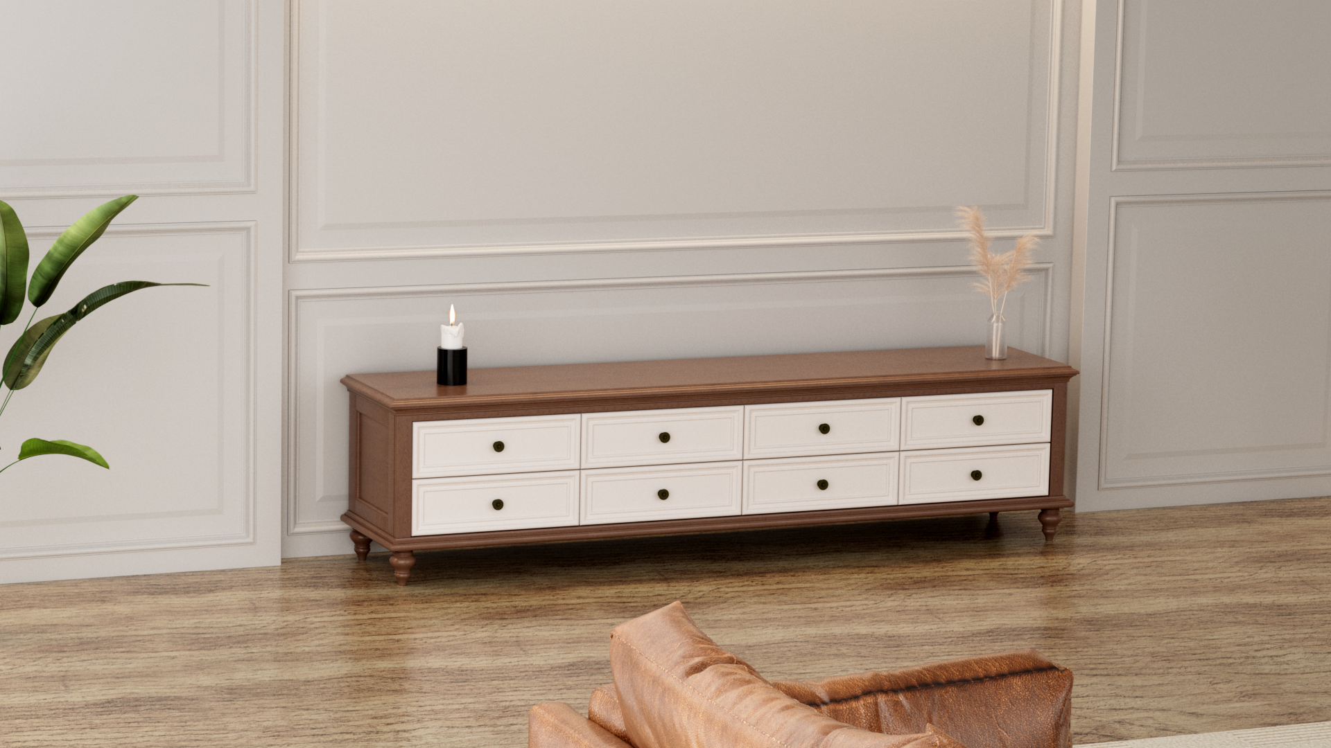 Lowboard TV Console Table