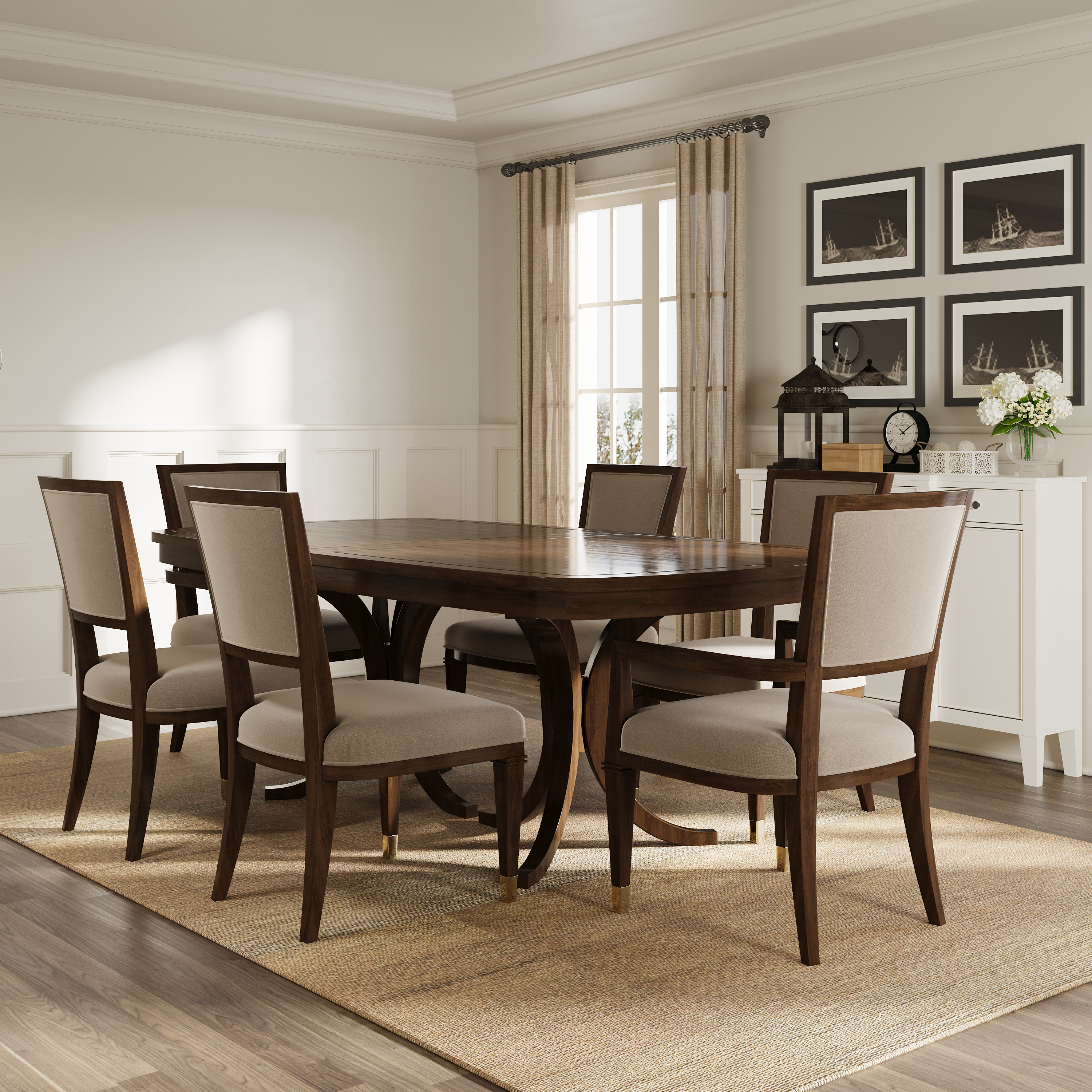 Upholstered Fabric Dining Chairs