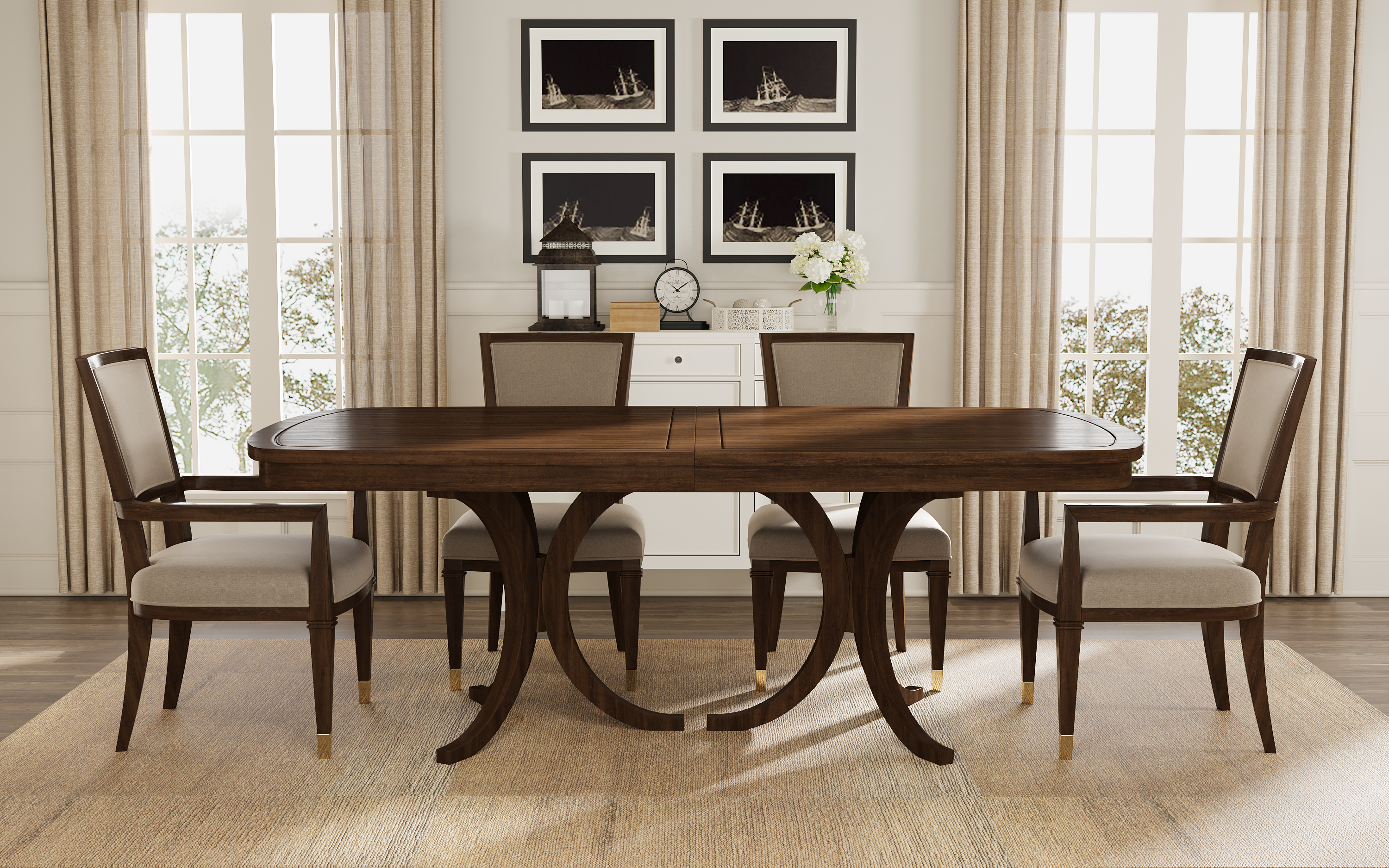 Upholstered Fabric Dining Chairs