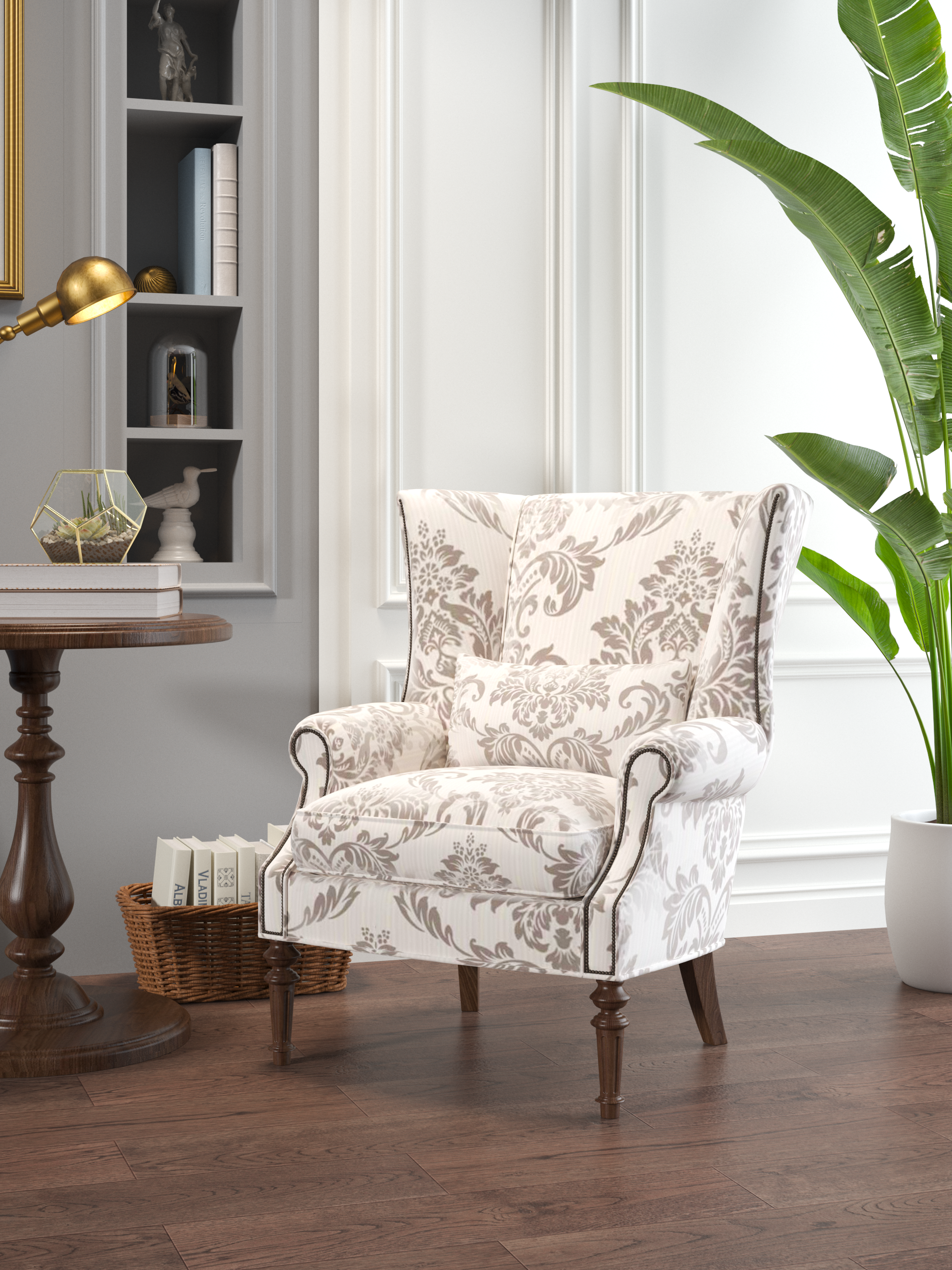 High Back Floral Accent Chairs