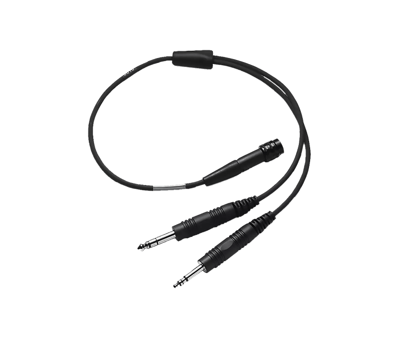 6 pin LEMO to dual plug adapter