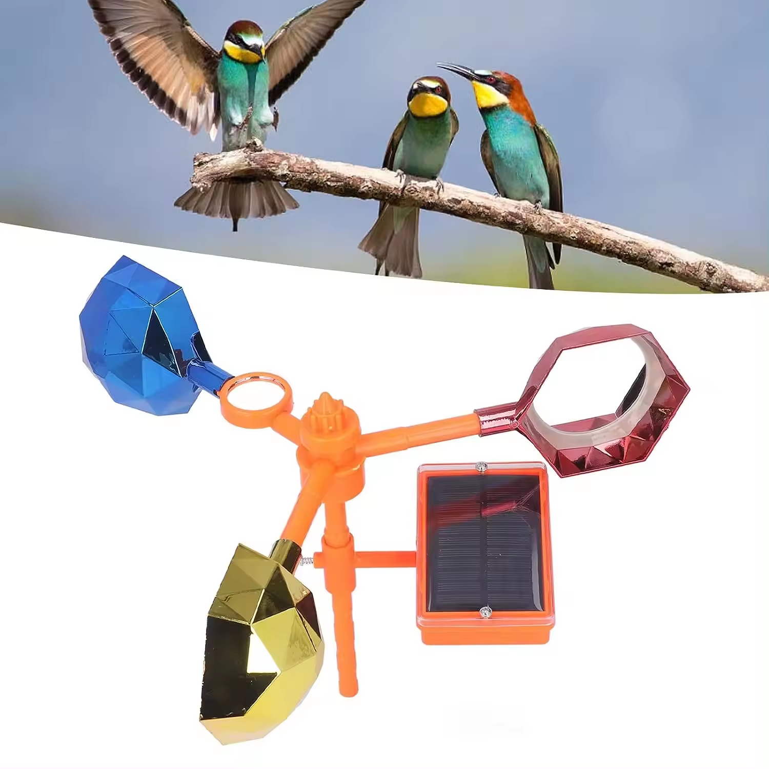 【ÚJ】 Újonnan frissített napszél állítható hangú madárriasztó