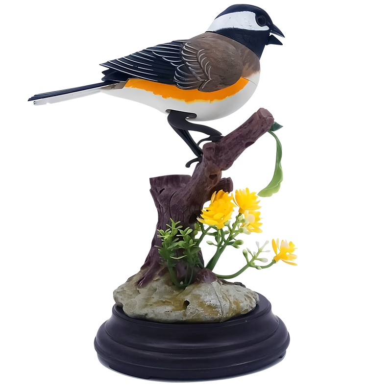 🦜🐦Hangvezérelt madár, mozgó és csiripelő szimulált madár szórakoztató indukciós játék