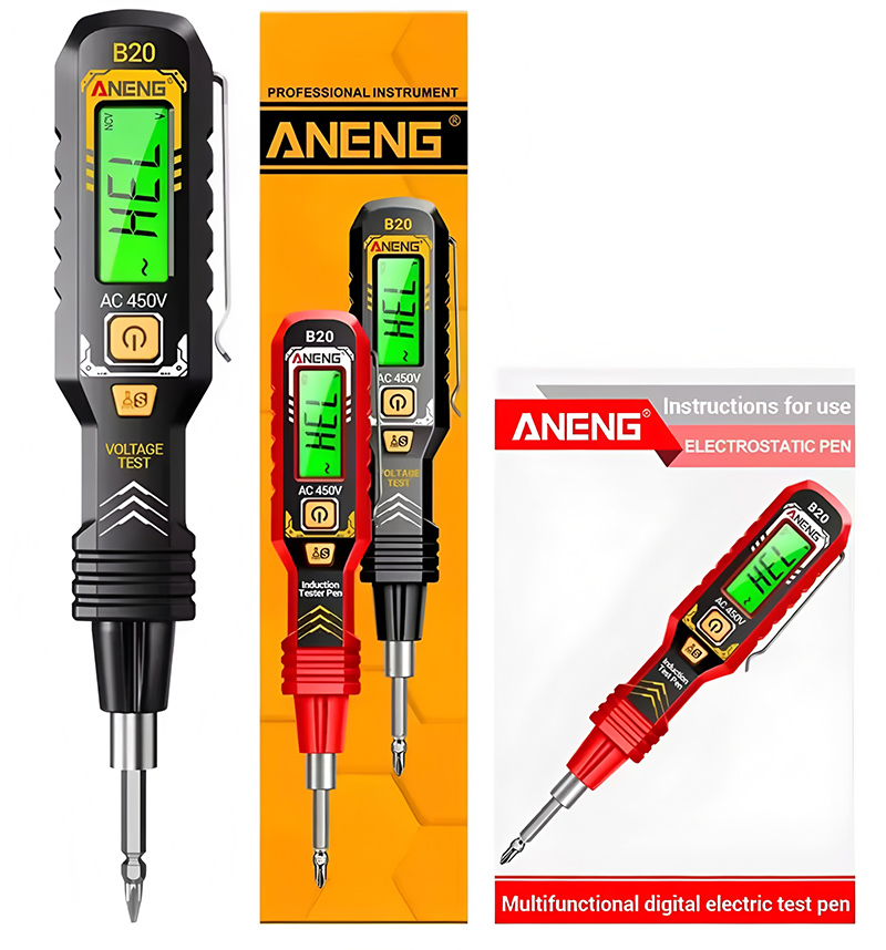 【🌟Új termék bevezetése🌟】🧰⚡Multifunkcionális intelligens, nagy pontosságú feszültségmérő digitális kijelzős elektromos toll, cserélhető csavarhúzófejjel!