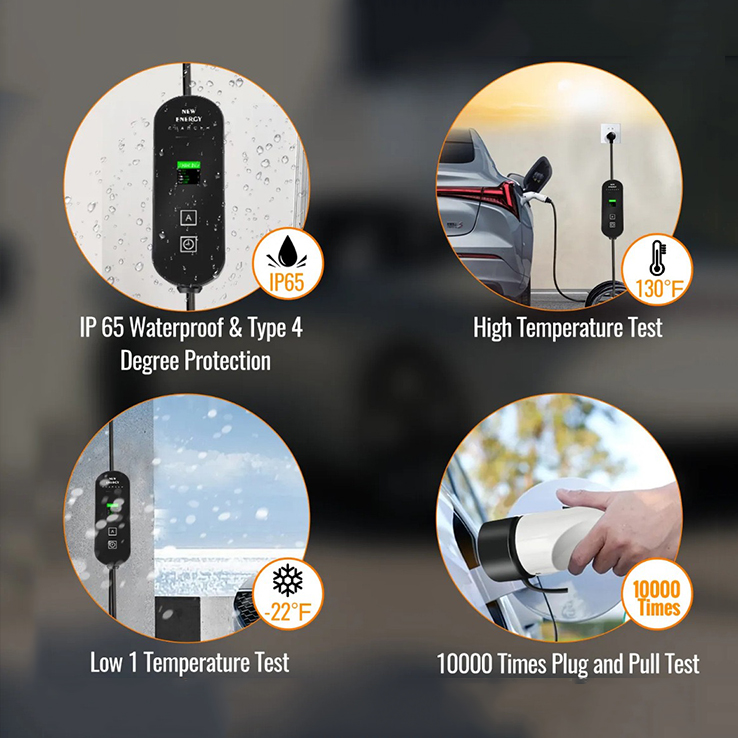 Portable EV Charger for Type 2 Cars 