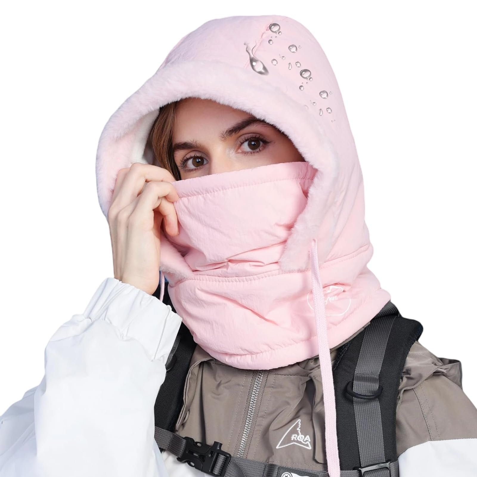 ❄️Unisex Winter Balaclava Hoodie - Waterproof Fleece Ski Mask with Face Shield & Earmuffs