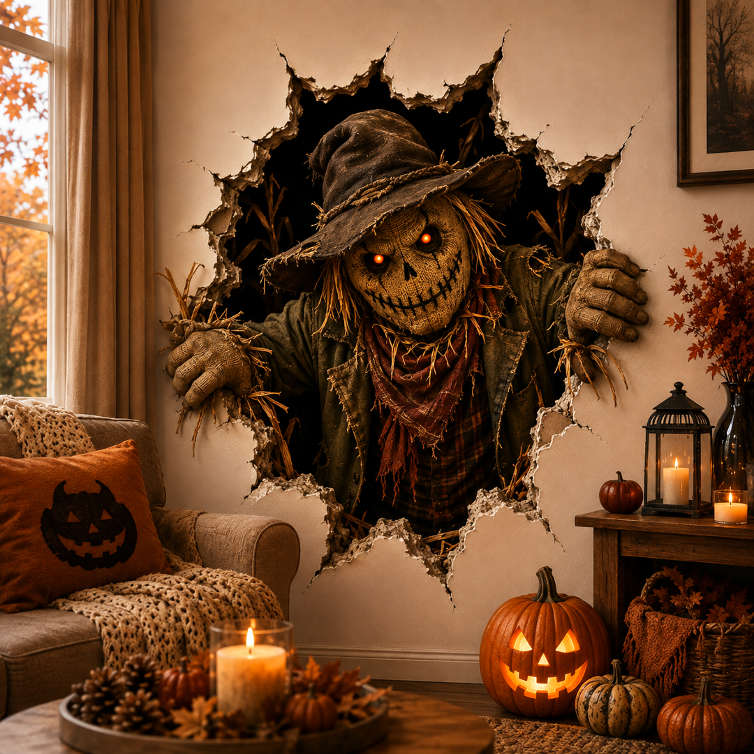 🔥Limited time 70% OFF -🎃🧱Halloween Break-In 3D Wall Decals – Realistic Haunted Wall Effect