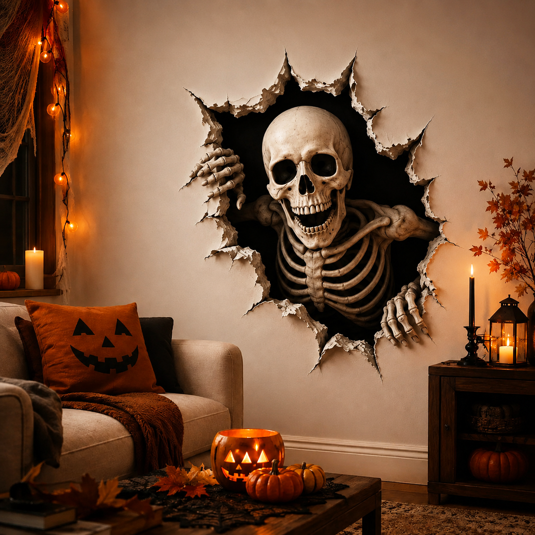🔥Limited time 70% OFF -🎃🧱Halloween Break-In 3D Wall Decals – Realistic Haunted Wall Effect