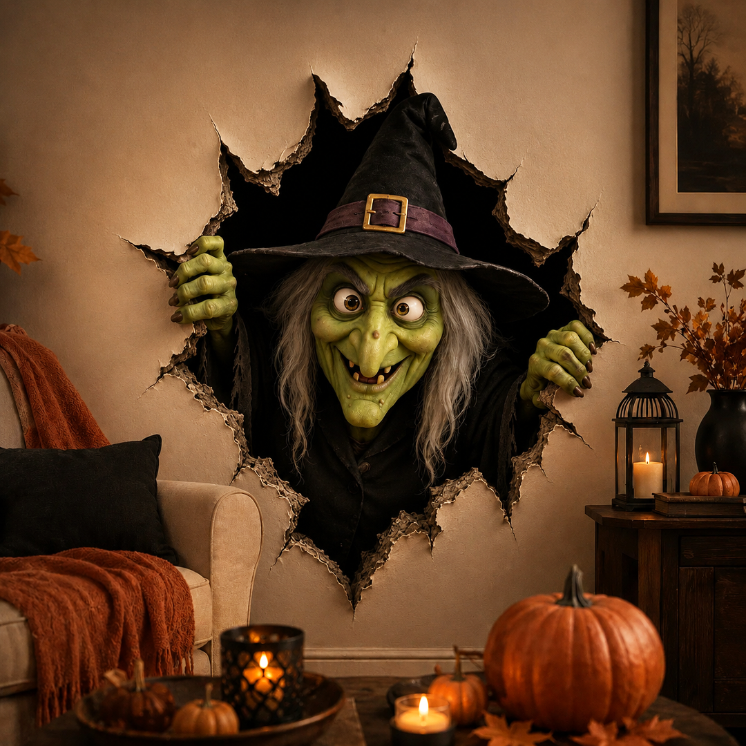 🔥Limited time 70% OFF -🎃🧱Halloween Break-In 3D Wall Decals – Realistic Haunted Wall Effect