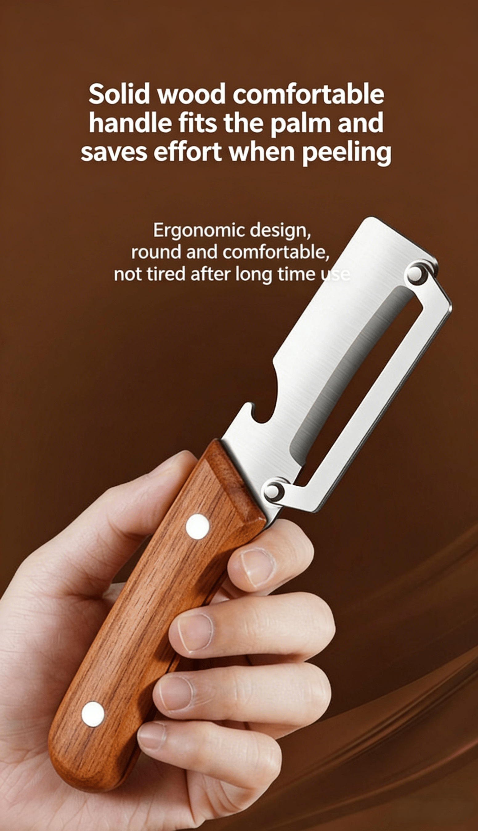 Multi-Function Vegetable Peeler 🌿 | Ergonomic Handle with Built-In Bottle Opener