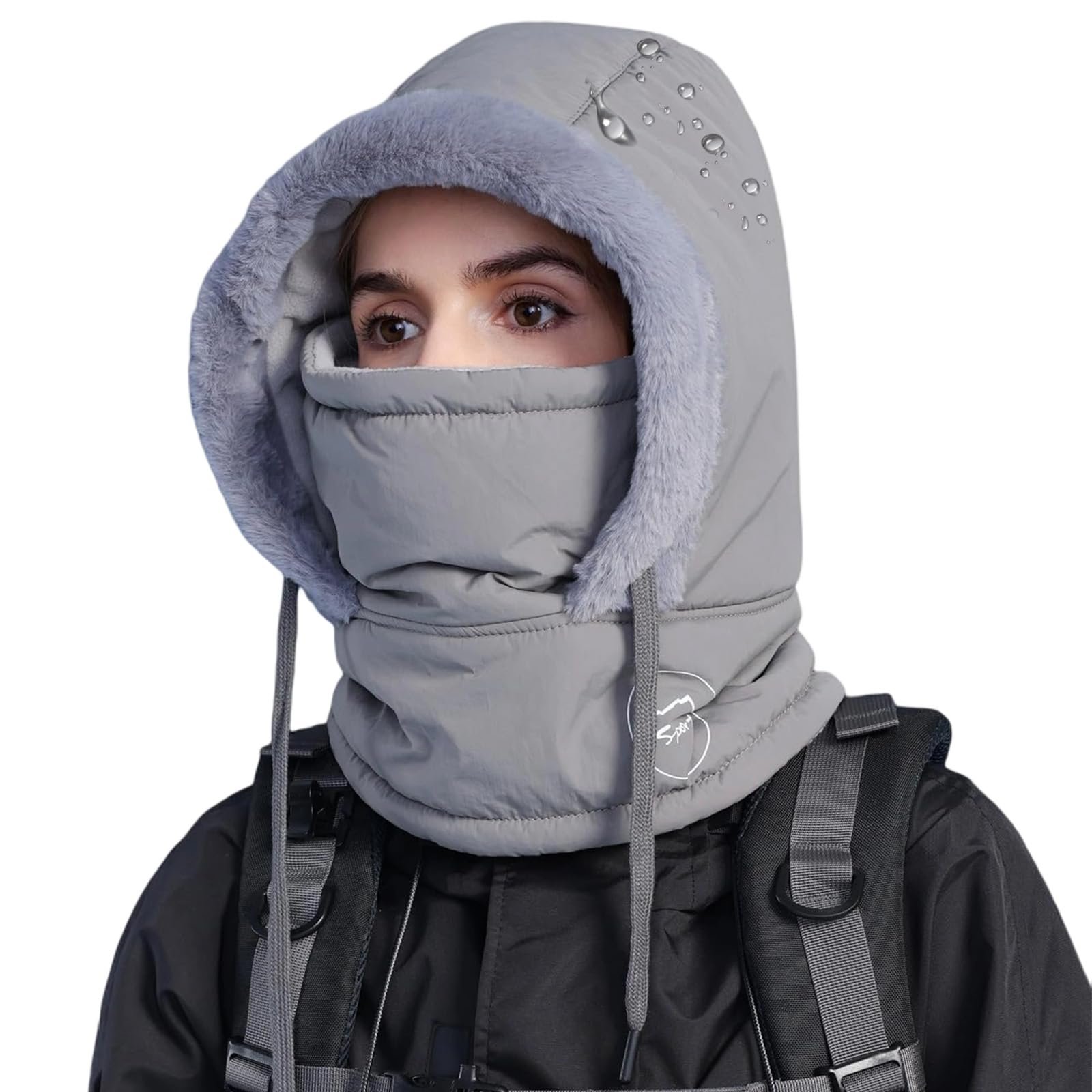 ❄️Unisex Winter Balaclava Hoodie - Waterproof Fleece Ski Mask with Face Shield & Earmuffs