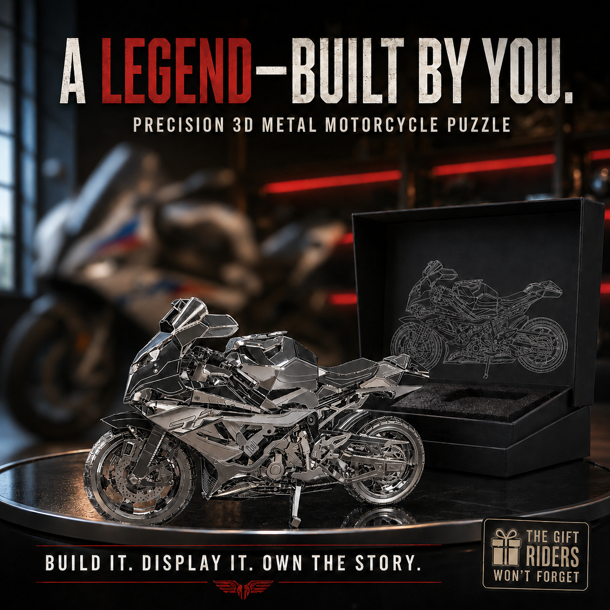 🔥Last Day 70% OFF -🔥Silver Motorcycle 3D Metal Assembly Puzzle