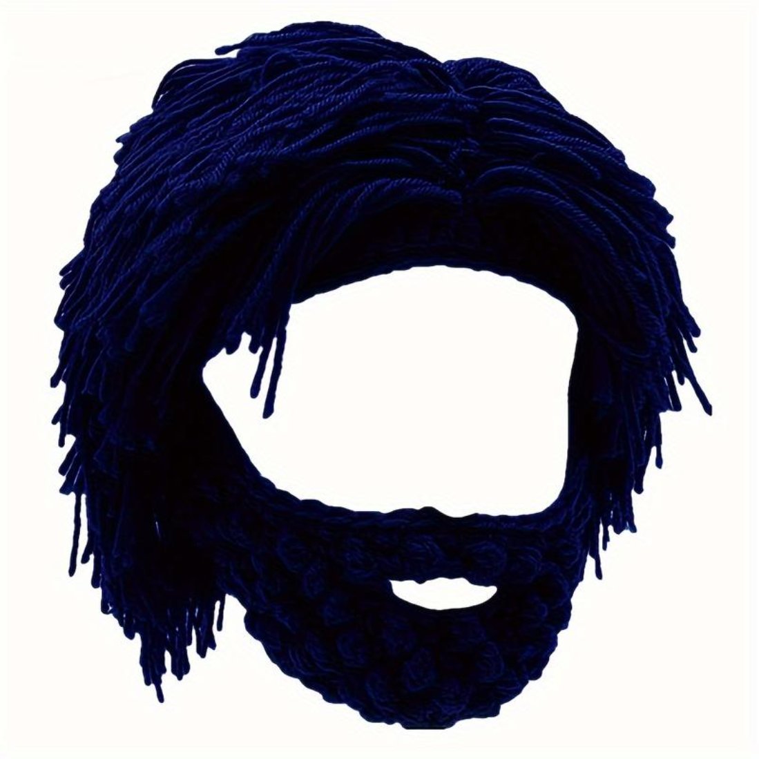 🔥Limited-time discount of 59%🔥Acrylic Punk Style Beanie with Attached Straight Hair Wig and Knitted Beard