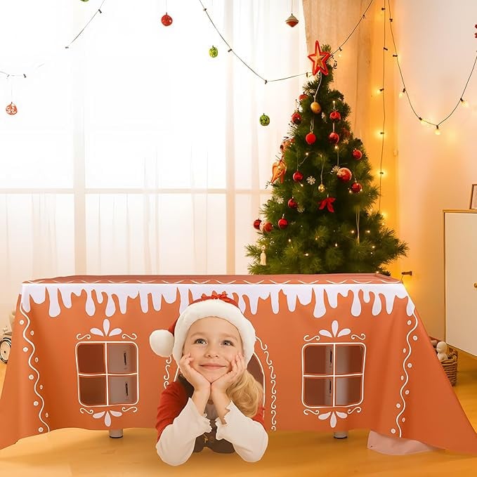 🔥Christmas Hot Sale 70% OFF - 🎄🎅 Gingerbread House Christmas Tablecloth