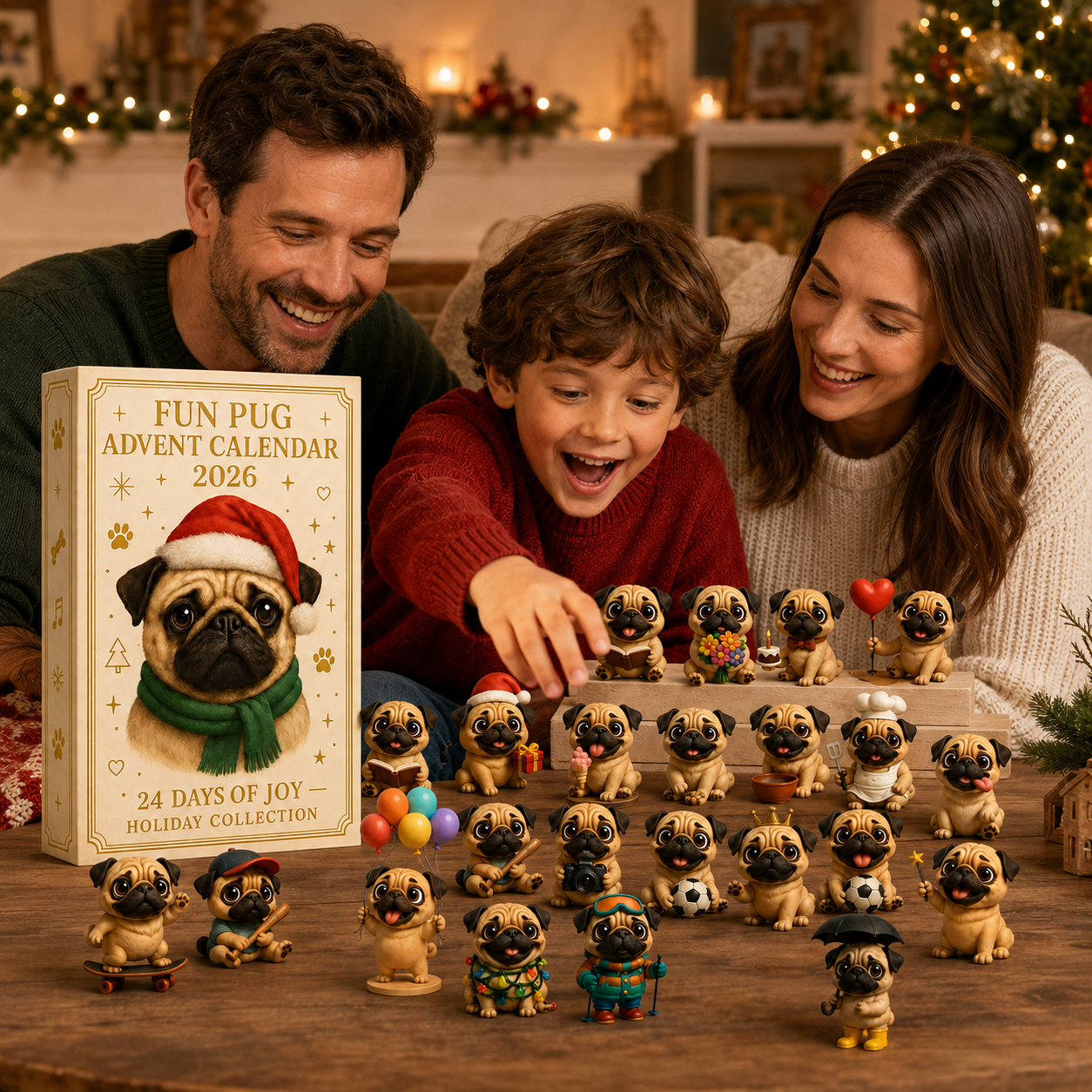 ⏳ Last Day 70% OFF – 2026 Fun Pug Advent Calendar🎄🐶