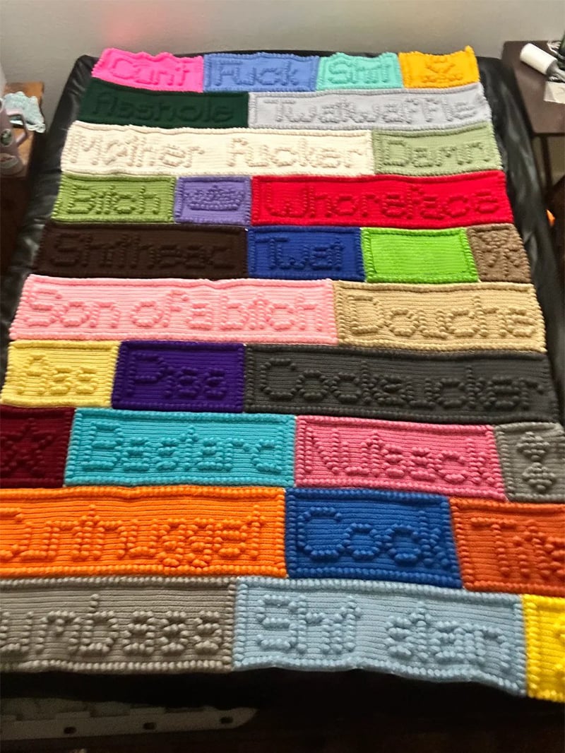 🔥Black Friday Promotion🎁Handcrafted Funny Cussword blanket🚚Buy 2 Free Shipping