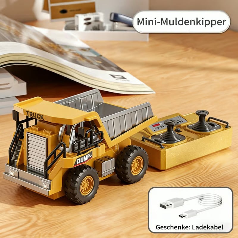 🚜 1:64 Premium Legierung Mini RC Bauset – Gabelstapler, Bagger & Kipper