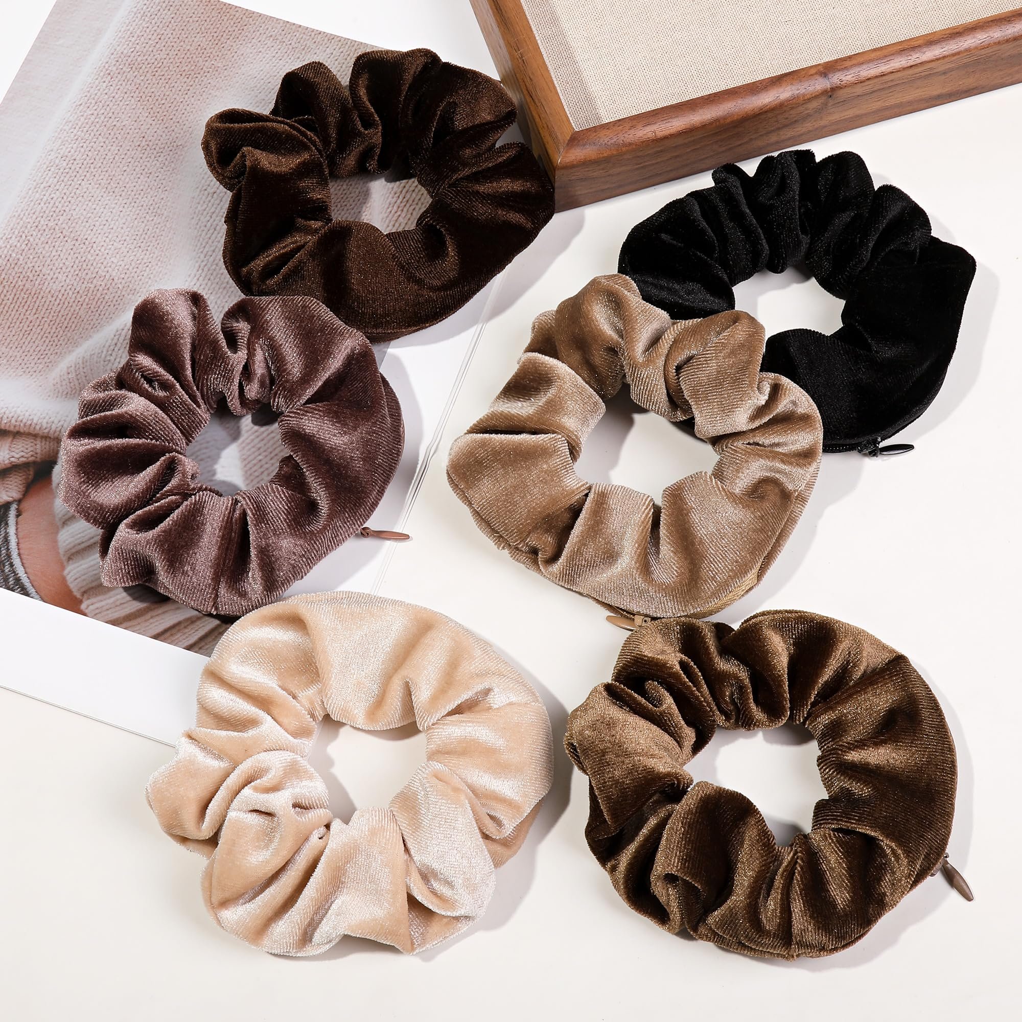 🔥Summer Hot Sale 55% OFF -Velvet Hair Ties with Zipper