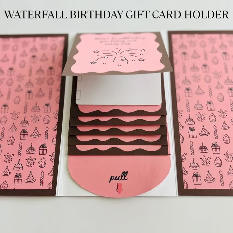 🔥LAST DAY 59% OFF -🎅Handmade Waterfall Christmas Gift Card Booklet✨