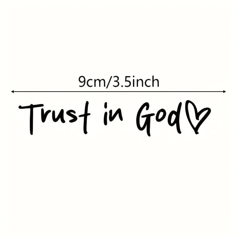 2pcs Trust in God Car Rearview Mirror Sticker, Car Rearview Mirror Decal, Inspirational Vinyl Sticker, Ideal Christian Gift