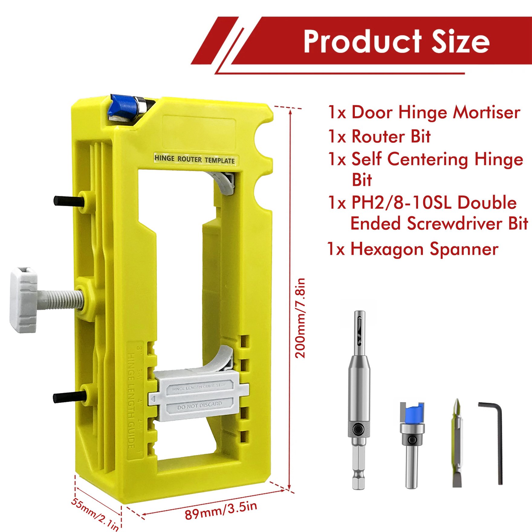 🏆Special offer 55% discount🔥Door Hinge Router Template