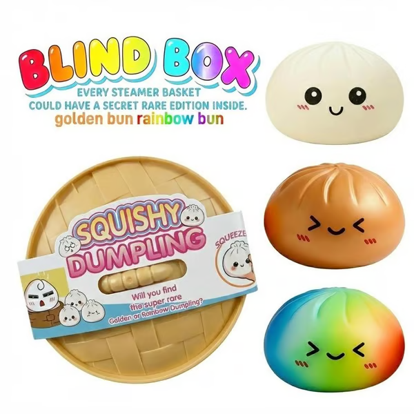 🏆Last Day Promotion! 🥟Expressive Dumpling Squishy - Blind Box, Fidget Toy✨