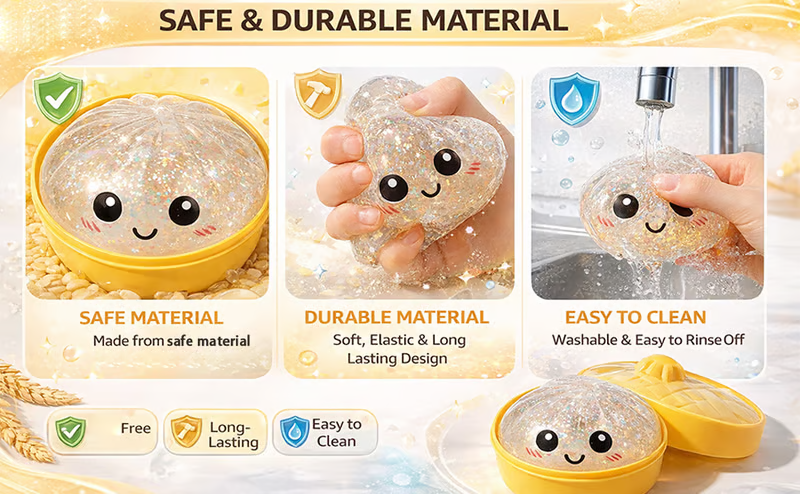 🏆Last Day Promotion! 🥟Expressive Dumpling Squishy - Blind Box, Fidget Toy✨