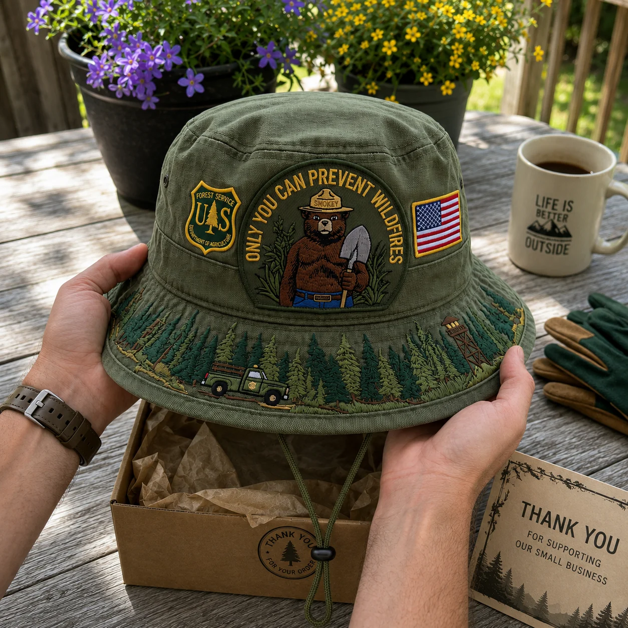 🔥Limited time 70% OFF -  🐻USFS Only You Can Prevent Wildfires Boonie Hat -  A Tribute to Conservation and Responsibility🌲