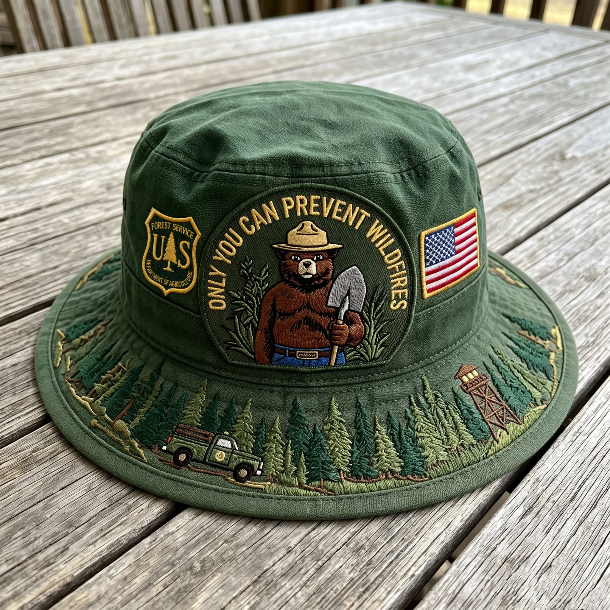 🔥Limited time 70% OFF -  🐻USFS Only You Can Prevent Wildfires Boonie Hat -  A Tribute to Conservation and Responsibility🌲