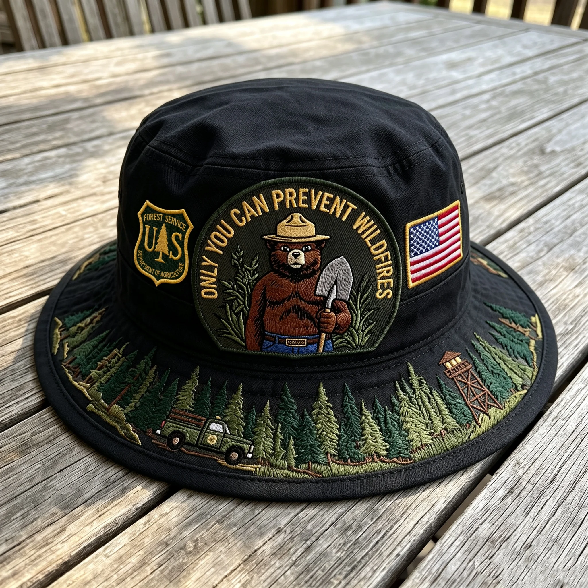🔥Limited time 70% OFF -  🐻USFS Only You Can Prevent Wildfires Boonie Hat -  A Tribute to Conservation and Responsibility🌲