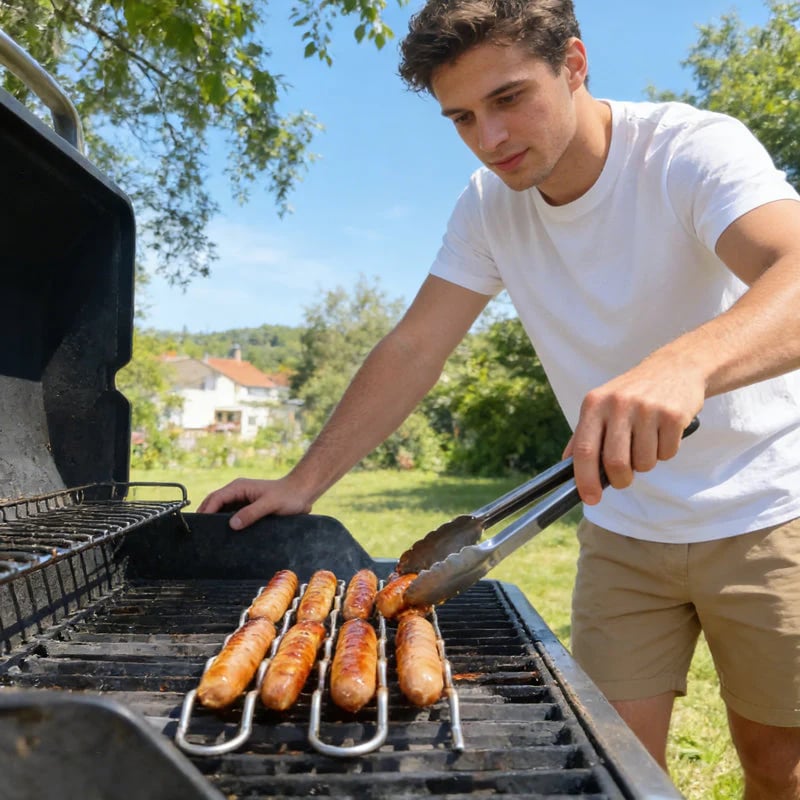 🔥Last Day 49% OFF-Grill Master Sausage Roller Rack — Perfect Hot Dogs Every Time! 🌭✨